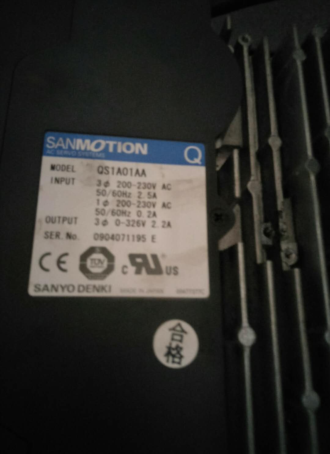 二手三洋伺服驅(qū)動 QS1A01AA 現(xiàn)貨 700
