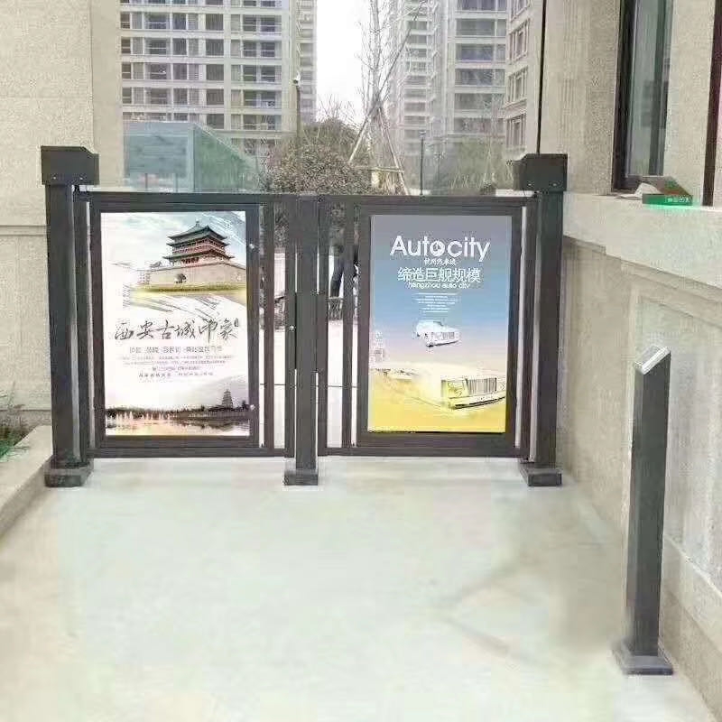 城陽人行通道廣告門門禁系統(tǒng)城陽自動開門機柵欄廣告門安裝通道門