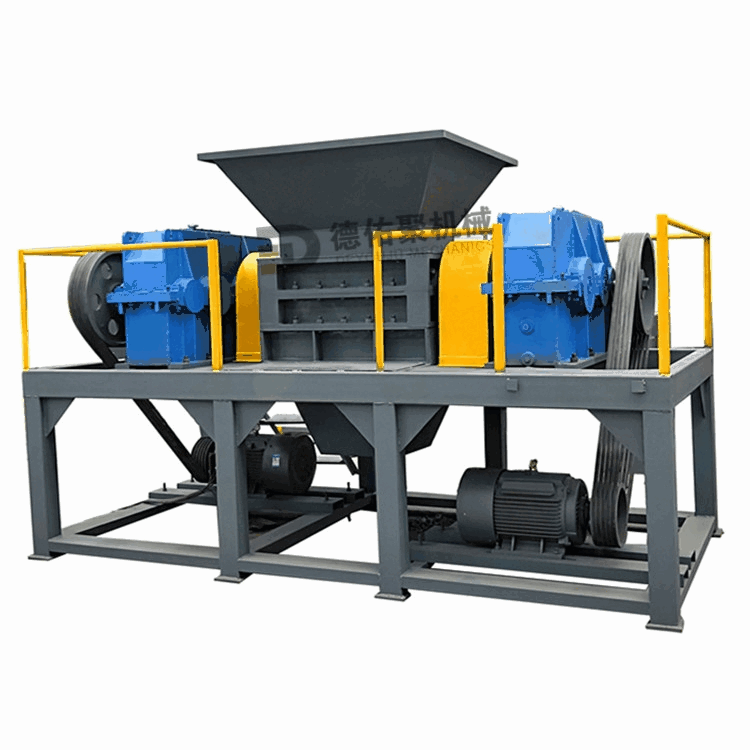 塑料粗碎設備 雙軸撕碎機 塑料絕緣柱粉碎機 舊帳篷撕碎機