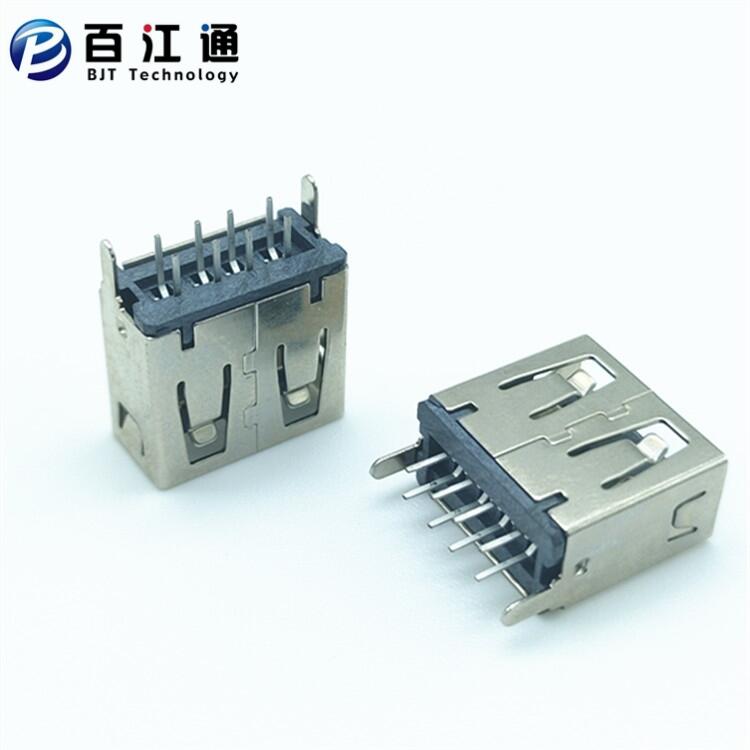 USB3.0雙面插母座  直立式正反插USB3.0母座  直腳直邊