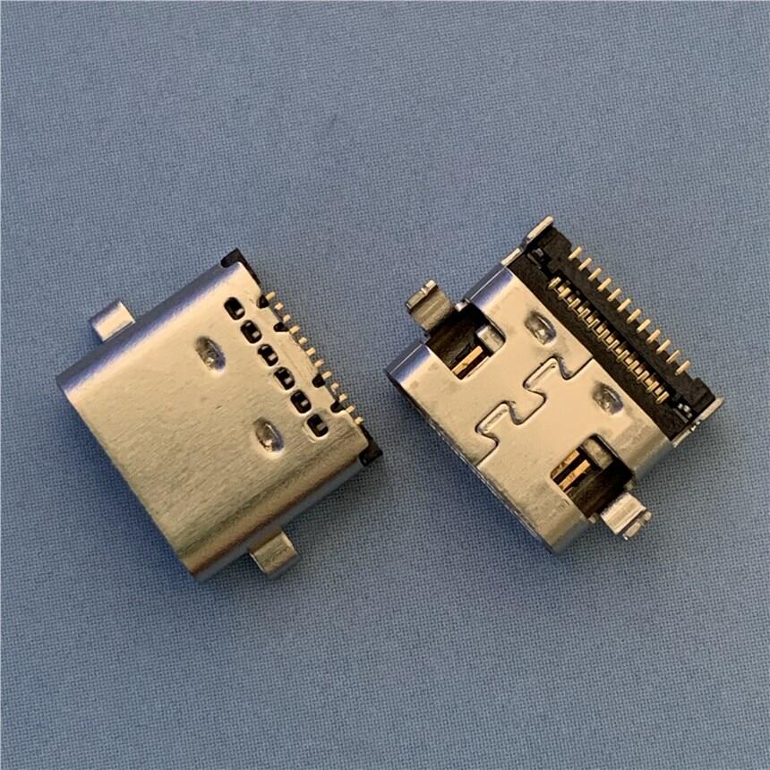 24P沉板1.6mm雙貼母座 TYPE C 24PIN沉板1.6 雙排貼板插座