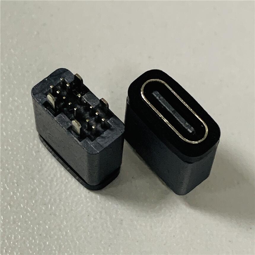 TYPE C 14P直插防水母座 USB 3.1 14pin直立式插板防水插座 IP67