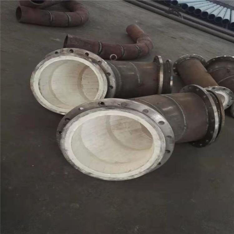 陶瓷內(nèi)襯直管發(fā)電廠除灰 四川達州背包式耐磨三通 齊豐管道