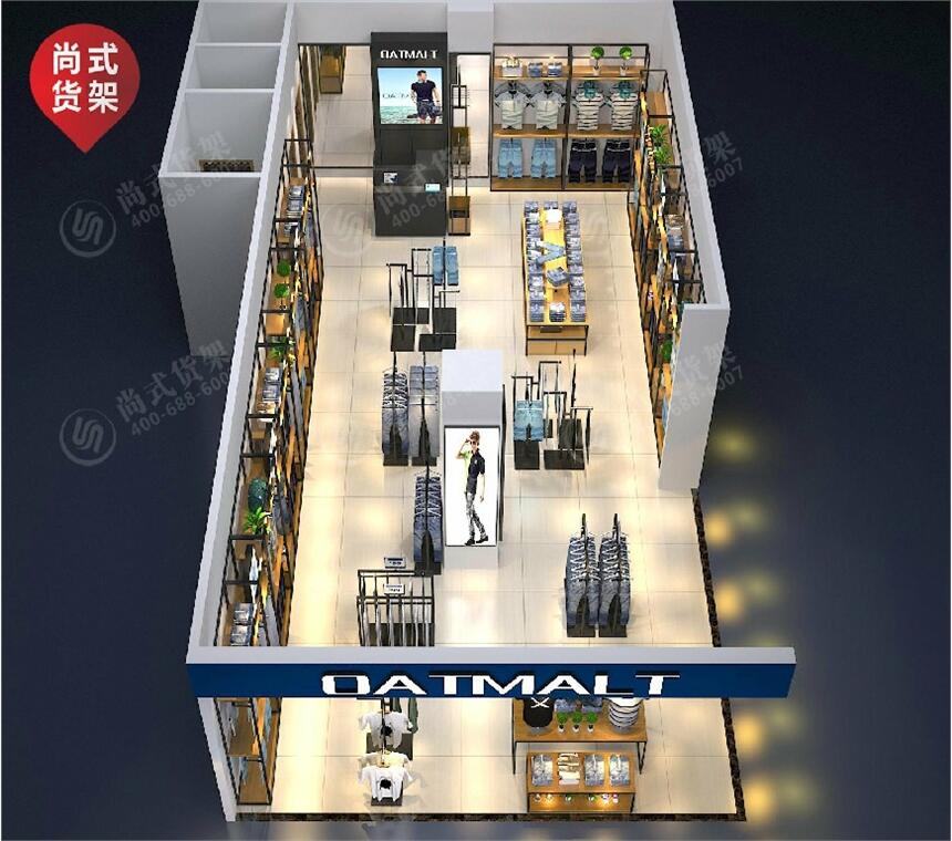 永寧落地式服裝展架公司 KM男裝貨架供應(yīng)商 熱風(fēng)貨架