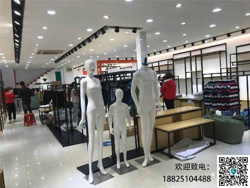 永寧服裝店櫥窗展示道具 女裝貨架展示架 km貨架效果圖