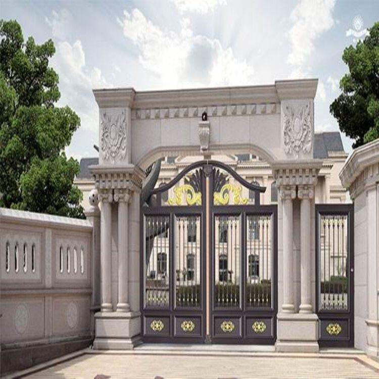 黑色歐式鑄鋁大門南陽淅川縣小區(qū)防護(hù)欄定做方便