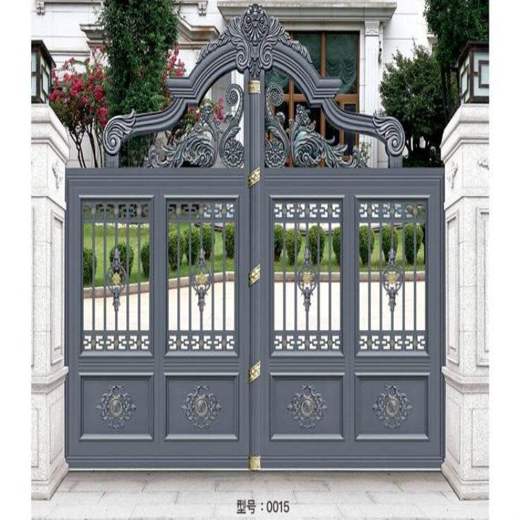 黑色鋁藝樓梯型材濮陽華龍區(qū)鋁藝大門定制設(shè)計(jì)