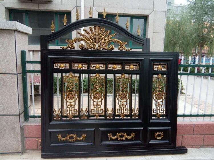黑色鋁合金護(hù)欄扶手信陽(yáng)光山縣別墅歐式大門當(dāng)天發(fā)貨