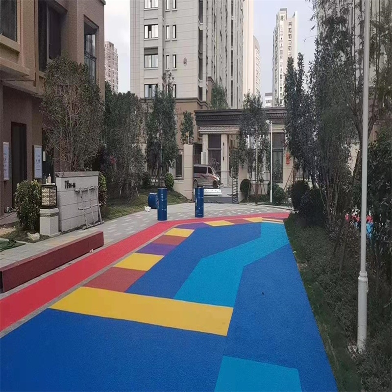 游樂場(chǎng)塑膠地面 健身步道施工