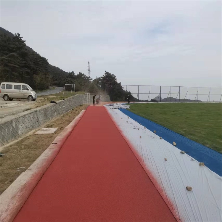 公園 休閑健身步道塑膠地坪施工