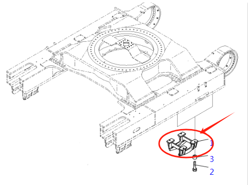 小松挖掘機PC1250-7 PC1250-8護鏈架21N-30-32240
