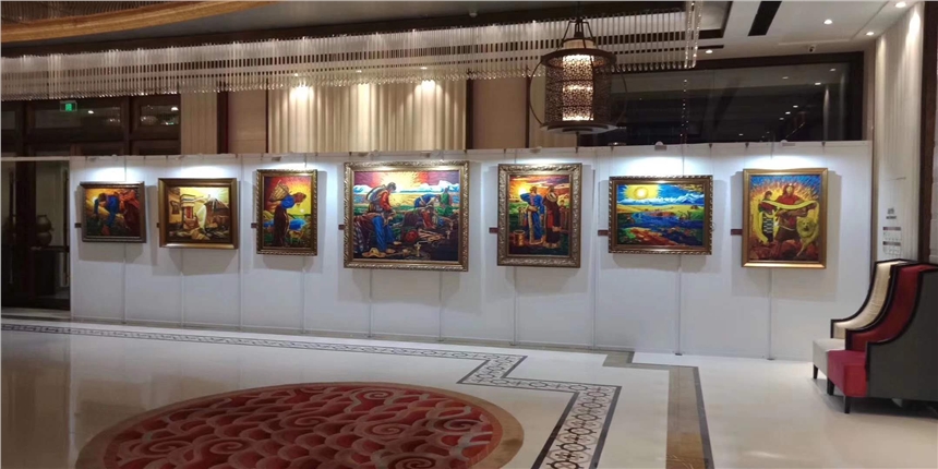 八棱柱掛畫攝影展板租賃八棱柱展