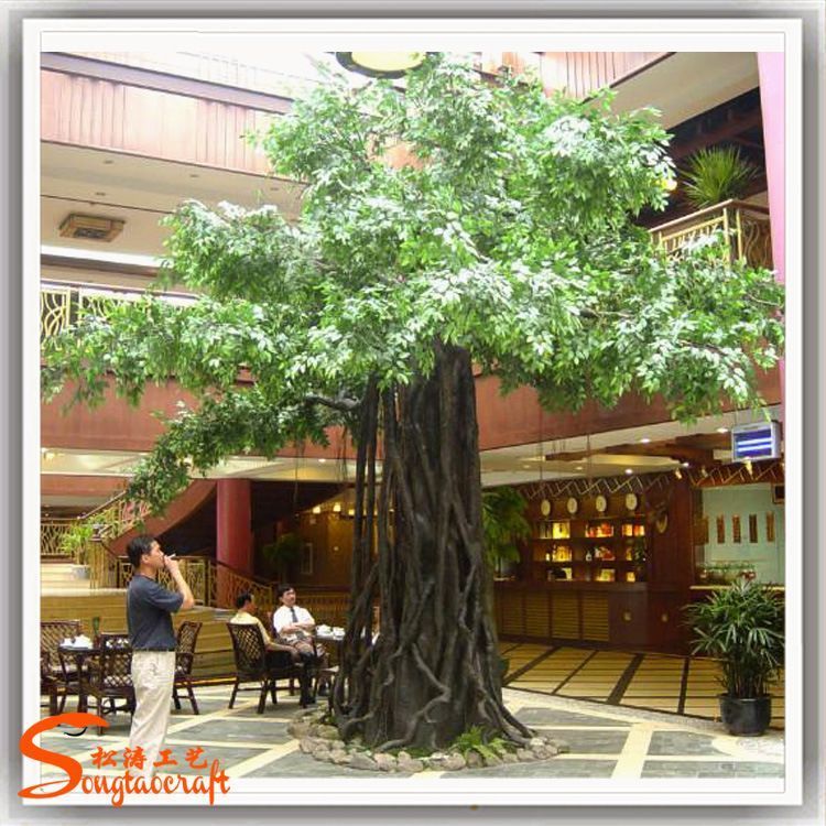 仿真植物榕樹仿真榕樹葉葉子仿真榕樹枝樹脂工藝品假樹榕樹