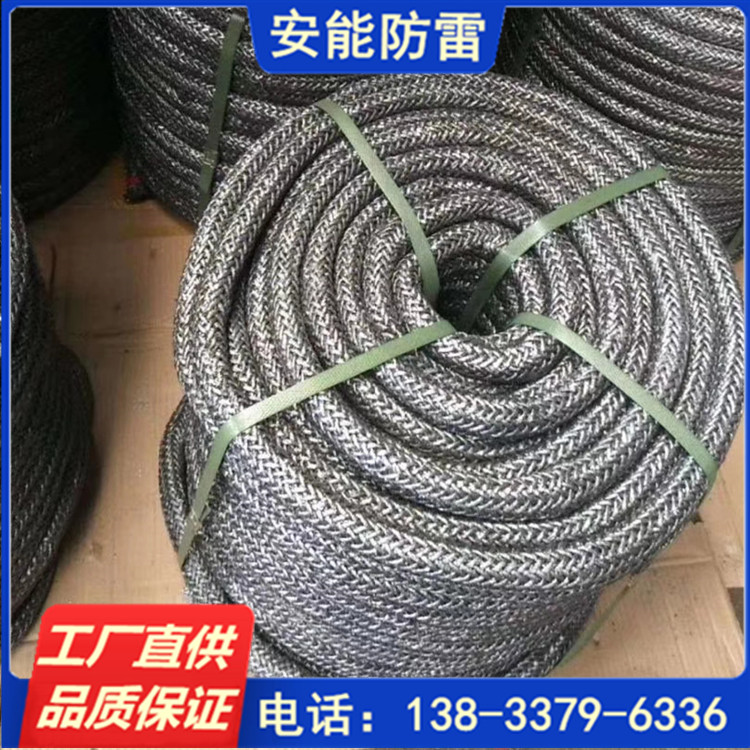 石墨接地線防雷石墨基柔性接地體變電站編織線20型28型40*5扁帶