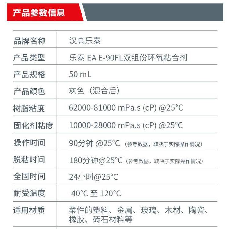 漢高樂泰EAE-90FL漢高環(huán)氧結構膠