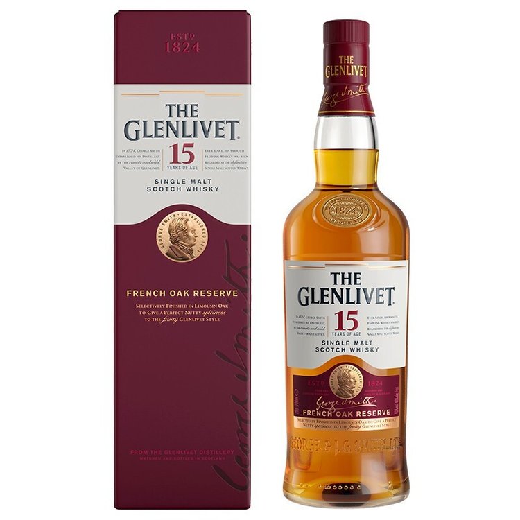 格蘭威特15年(Glenlivet)陳釀蘇格蘭單一麥芽威士忌洋酒700ml重慶批發(fā)
