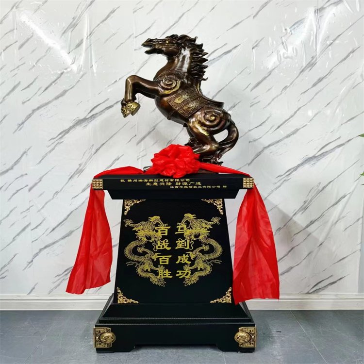 2.1米純銅擺件馬到成功大號喬遷銅工藝品辦公室落地裝飾擺設(shè)