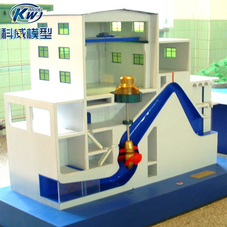 分建式排灌泵站模型塊基型泵房模型分段式多級離心泵模型定制
