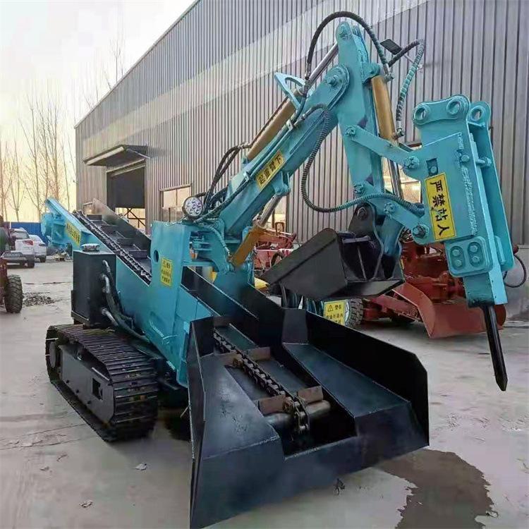 礦用傳送帶扒渣機隧道履帶式挖掘裝載機新款刮板扒渣機