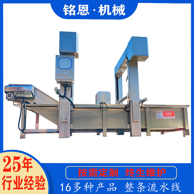 辣椒氣泡清洗機(jī)高壓噴淋清菜機(jī)果蔬清洗加工流水線