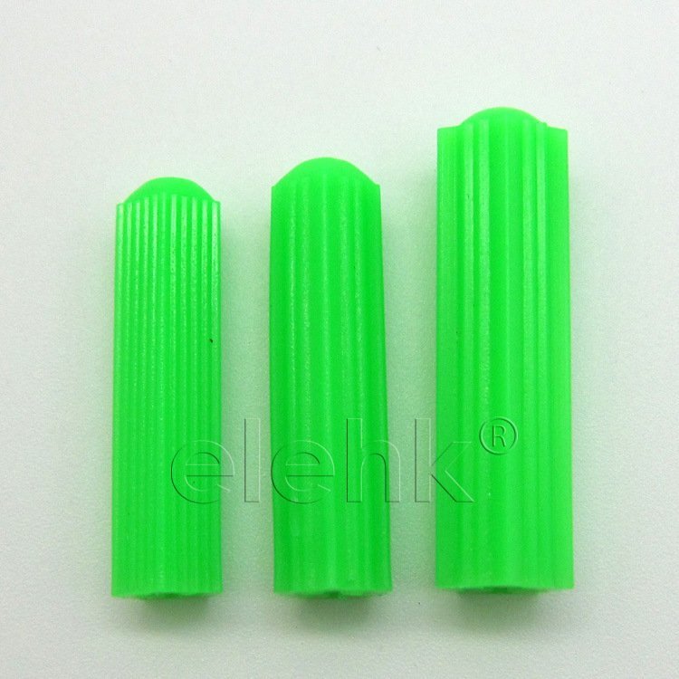 elehk\/愛利科全新環(huán)保6mm塑料膨脹管綠色圓形膠塞