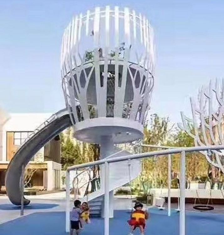 不銹鋼滑梯游樂設備非標兒童無動力樂園室外拓展設施直供