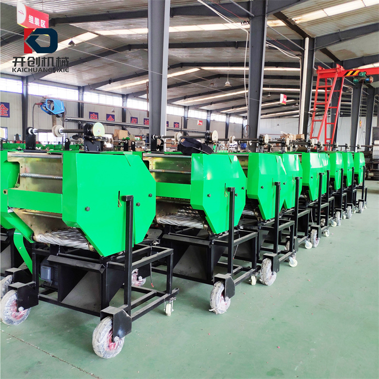 開創(chuàng)機(jī)械全自動(dòng)青儲(chǔ)打捆機(jī)玉米秸稈青貯打捆包膜機(jī)一小時(shí)產(chǎn)量8噸