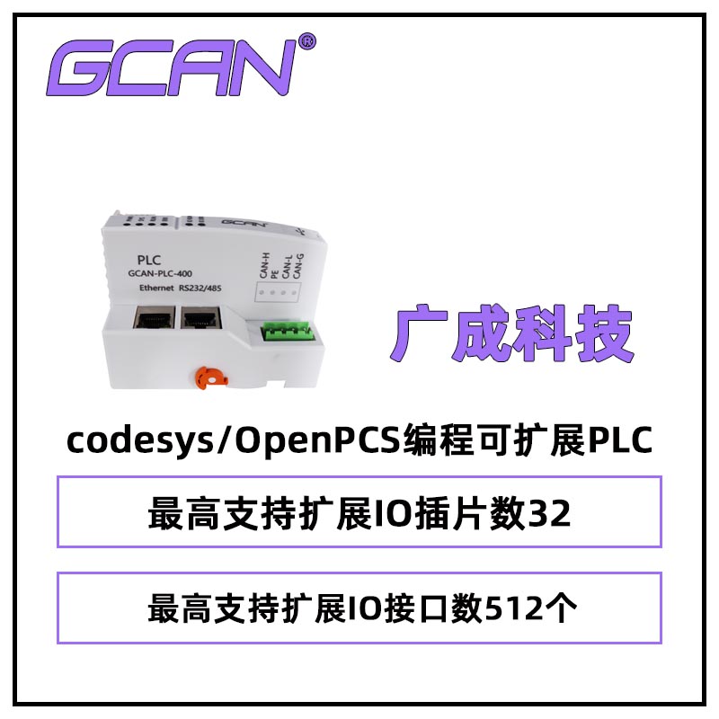 Vcodesys\/OpenPCS̿ɔU(ku)չPLCGCAN-PLC-400ɔU(ku)512c(din)ԽMB(ti)