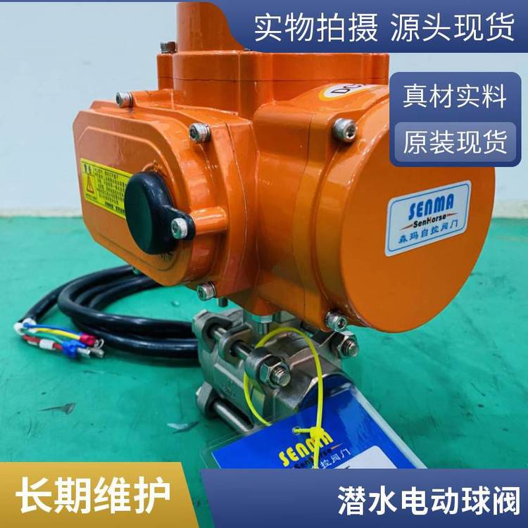 森瑪潛水型電動(dòng)不銹鋼球閥IP68戶外防潮濕水下用防水型閥門(mén)SMQ941F-16P